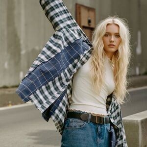 Urban Outfitters Oversized Plaid Dad Shirt